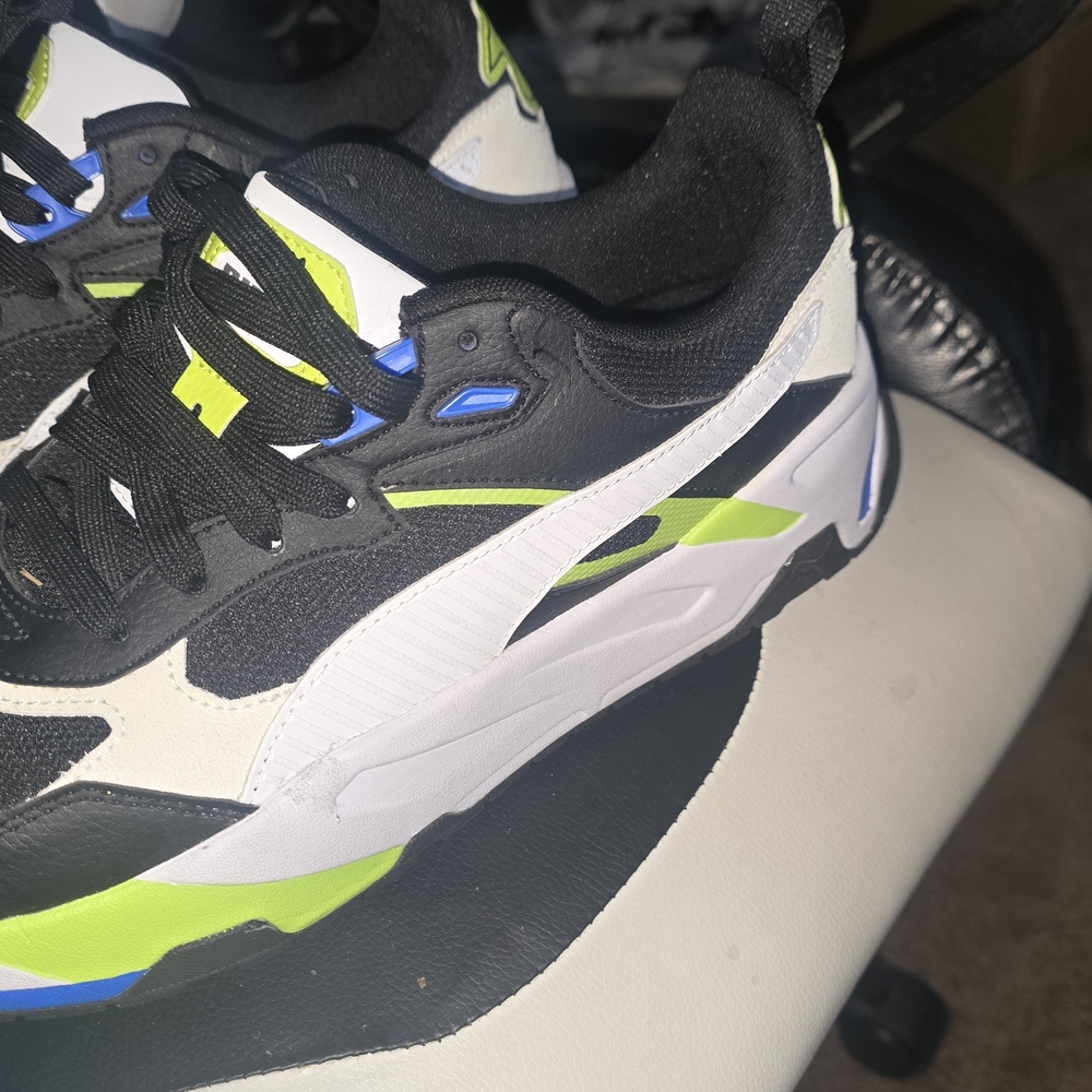SOLD....Puma Black and Lime Green Athletic Shoes Real Deal Puma No Ross Puma